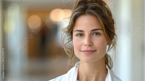 Healthcare professional portrait of a female psychiatrist with a compassionate look