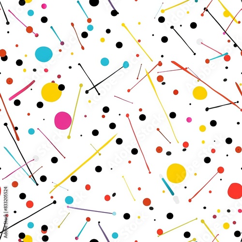 Trendy Digital Art: Lively Dots and Dynamic Abstract Lines