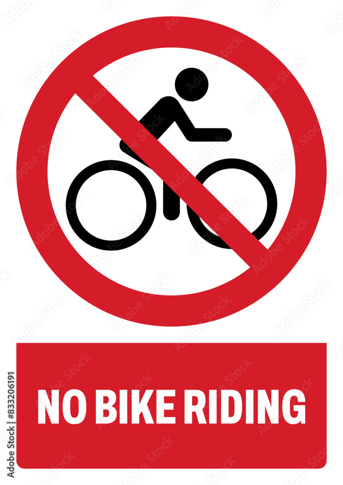 ISO prohibition safety signs_no bike riding size a4/a3/a2/a1 ISO prohibition safety signs_no bike riding size a4/a3/a2/a1