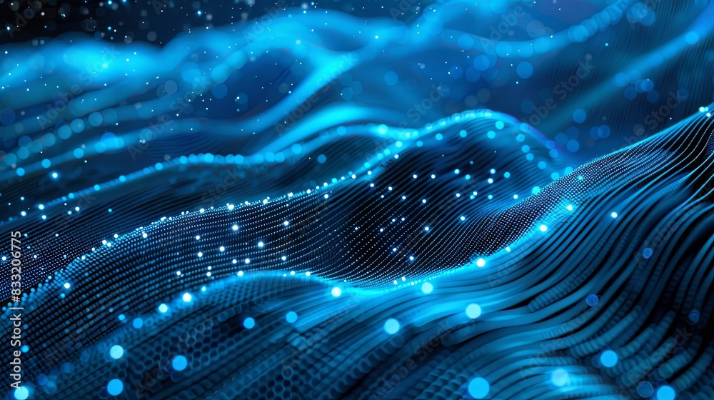Glowing DNA Strands on Technological Background Glowing DNA Strands on Technological Background
