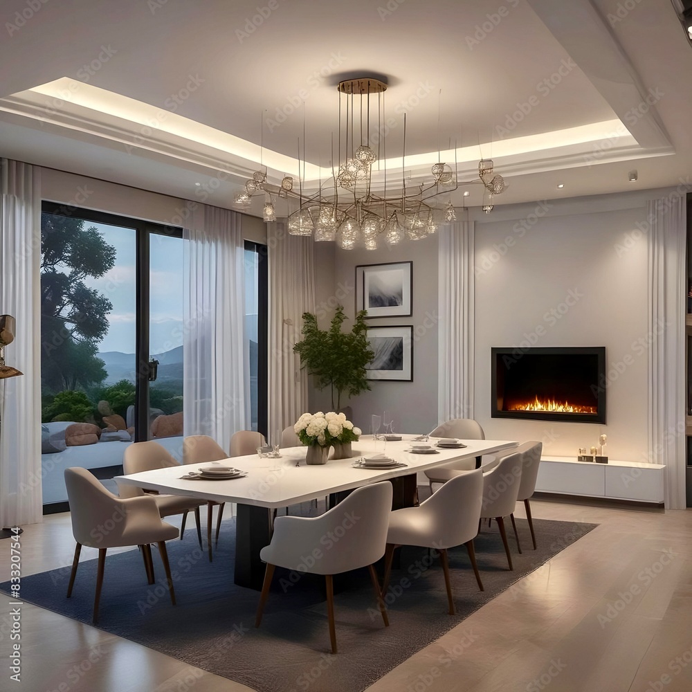 Fototapeta premium Virtual reality has completely transformed interior design. 3D rendering