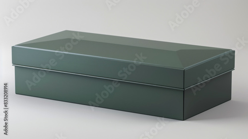 Naturalistic forest green box topped with a sage green lid.