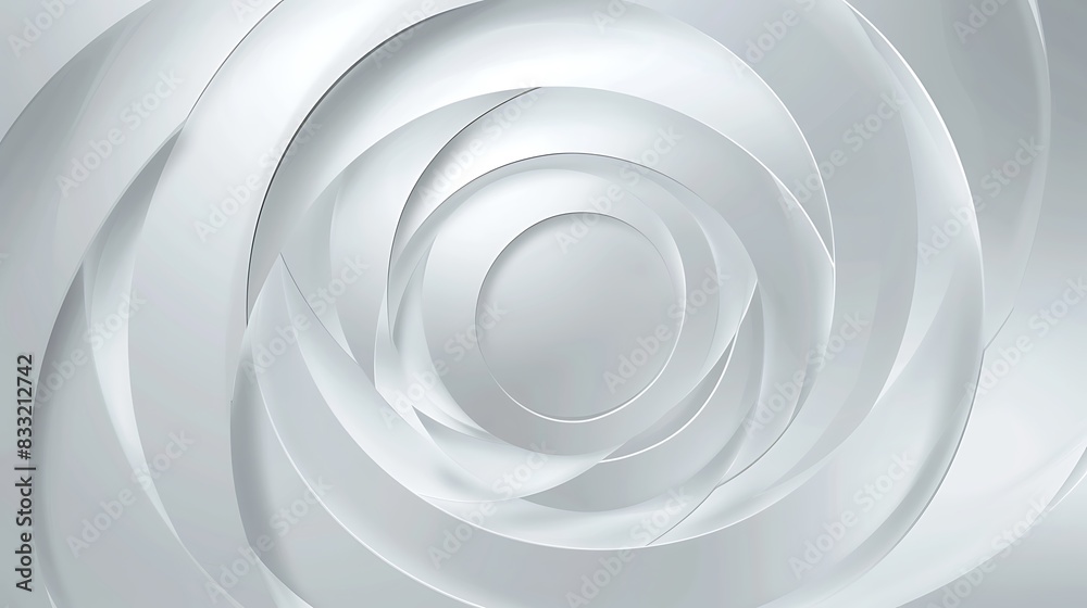 Obraz premium Modern abstract light silver background elegant circle shape design