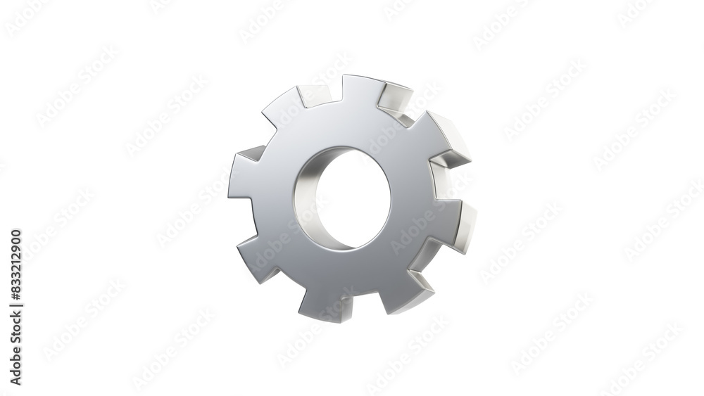 3D gear icon on transparent backgound. 3d rendered illustration with alpha channel 3D gear icon on transparent backgound. 3d rendered illustration with alpha channel