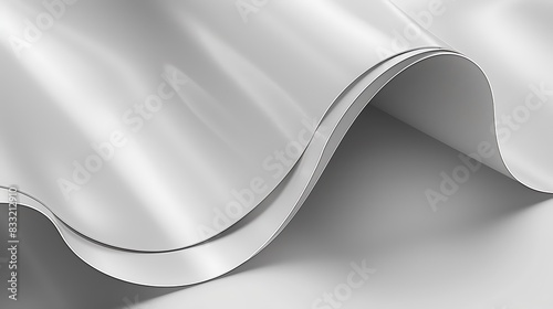 smooth paper layer, with smooth plastic layer curved upwards, full white color with gloss
