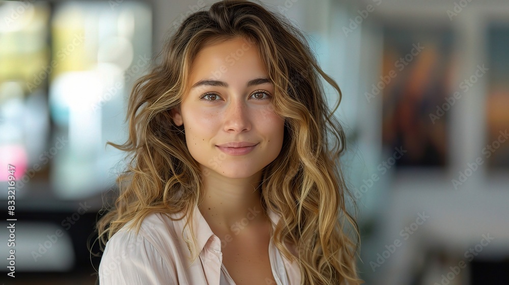 Professional portrait of a young woman with a confident smile Professional portrait of a young woman with a confident smile