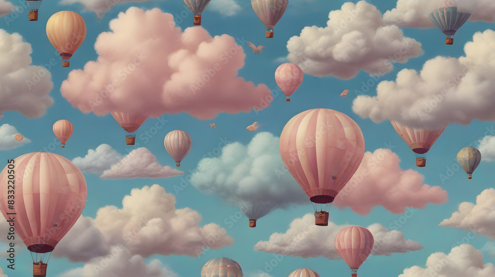 Obraz premium hot air balloons in sky