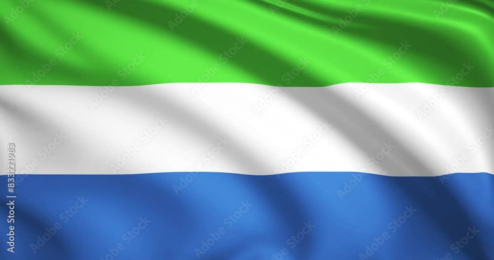 flag of Sierra Leone. Sierra Leone flag background. 4k 60FPS flag of Sierra Leone. Sierra Leone flag background. 4k 60FPS