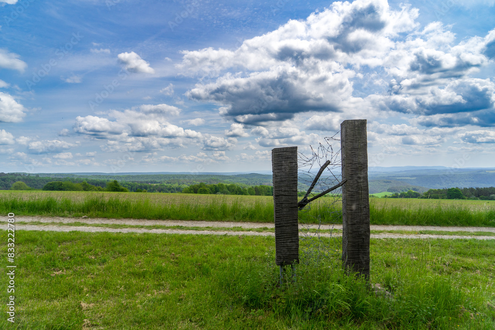Symbol sign of the german inner border about the cold war near the ...