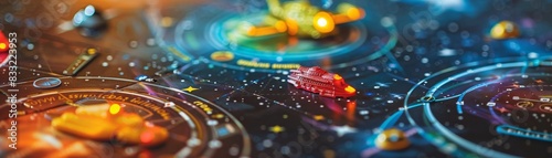 A strategic space - themed board game