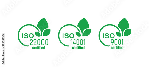 ISO certified sign on white background	