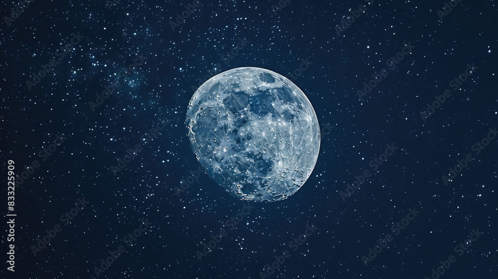 Moon visible in the nighttime sky Moon visible in the nighttime sky