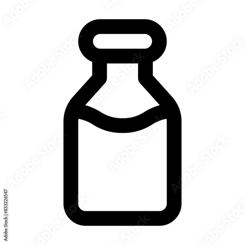 milk bottle diary food drink line food icon