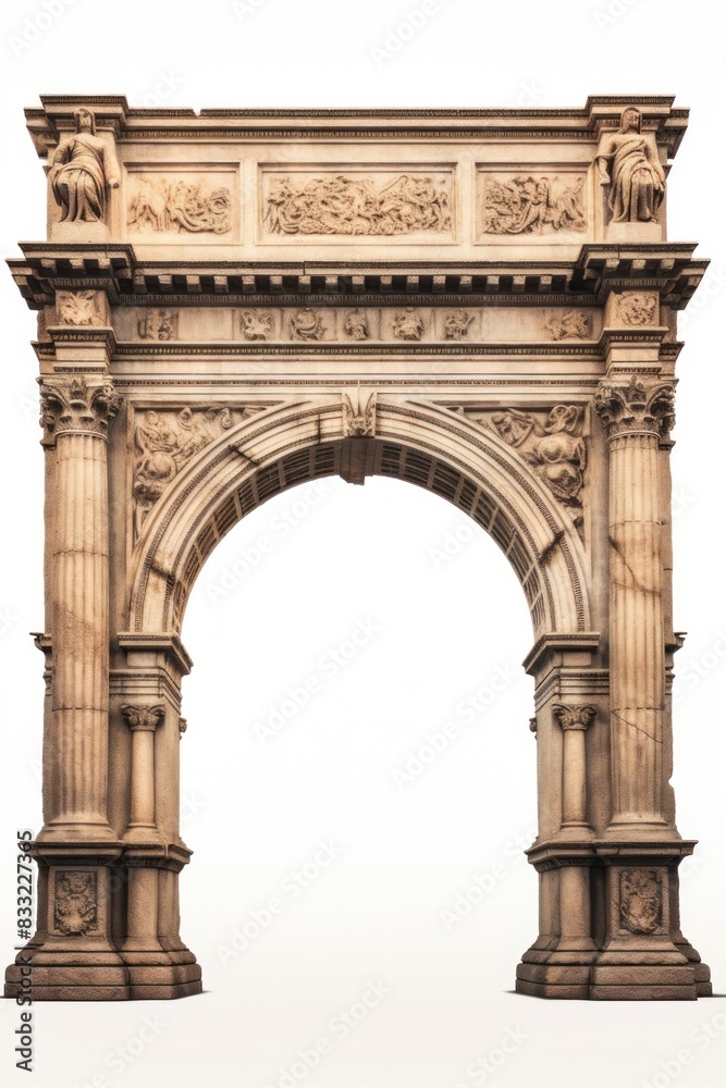 Obraz premium Argentina Arch style arch architecture white background.