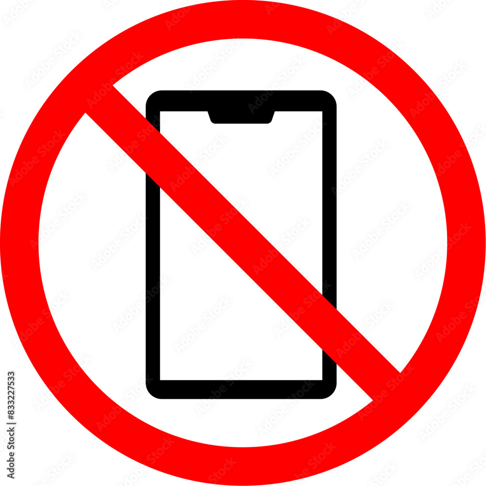 スマートフォン禁止のマーク スマートフォン禁止のマーク