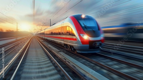 Write a poem about the rhythmic sounds of an express train speeding along the tracks. 