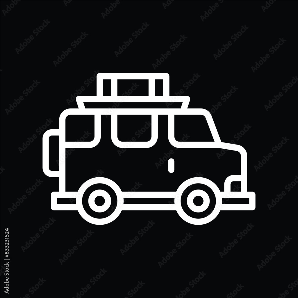 Line Drawing of a Delivery Truck with Boxes Line Drawing of a Delivery Truck with Boxes