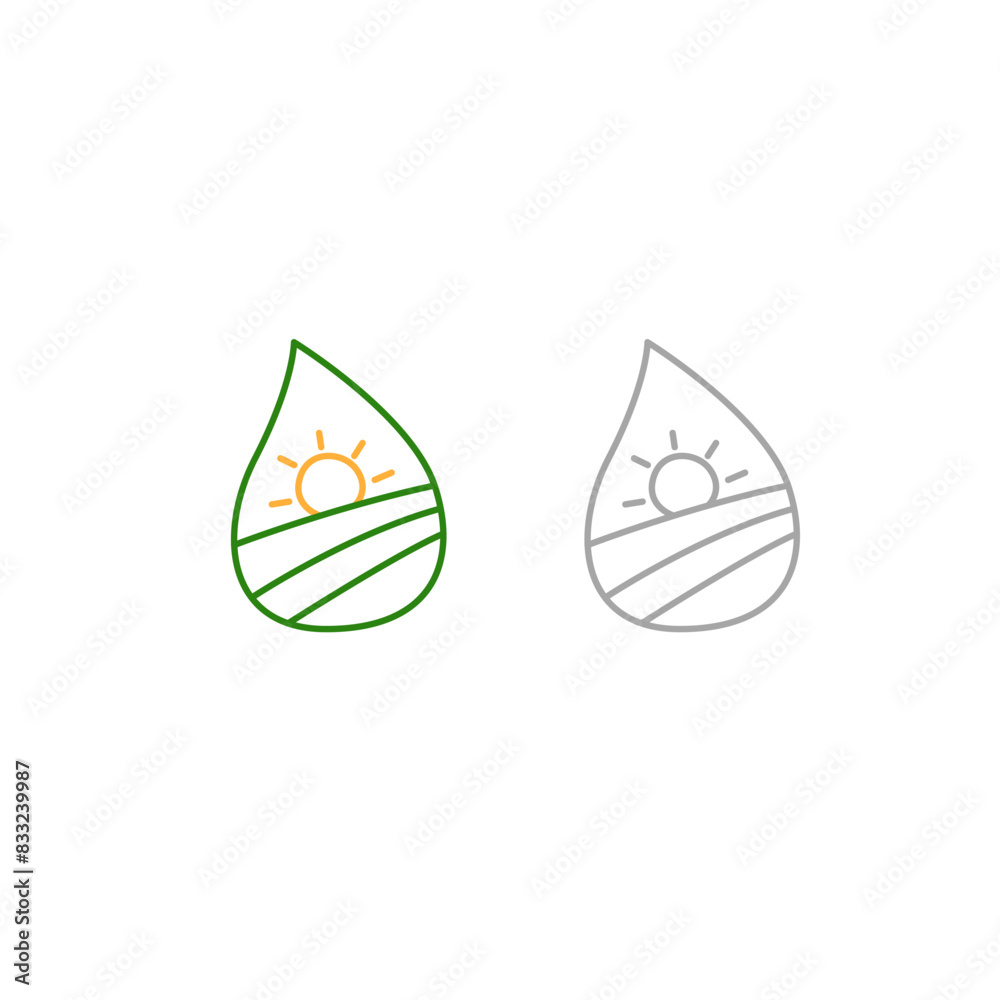 Eco Bio Natural Organic Food Product Badges isolated on White Eco Bio Natural Organic Food Product Badges isolated on White