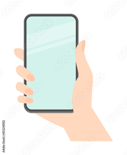 スマートフォンを持っている女性の手 - スマホのイメージ･モックアップ素材