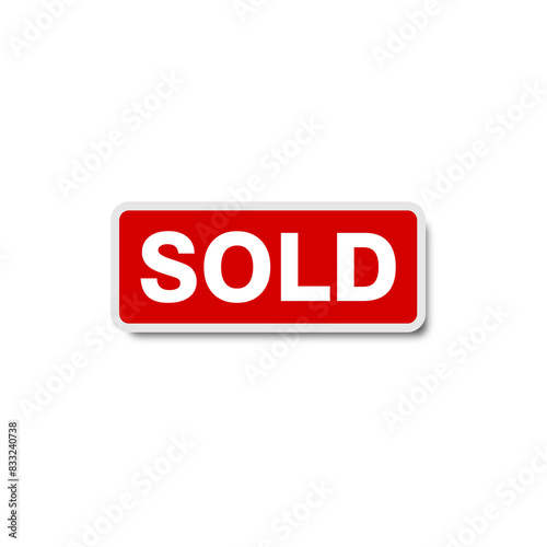 Sold icon isolated on transparent background