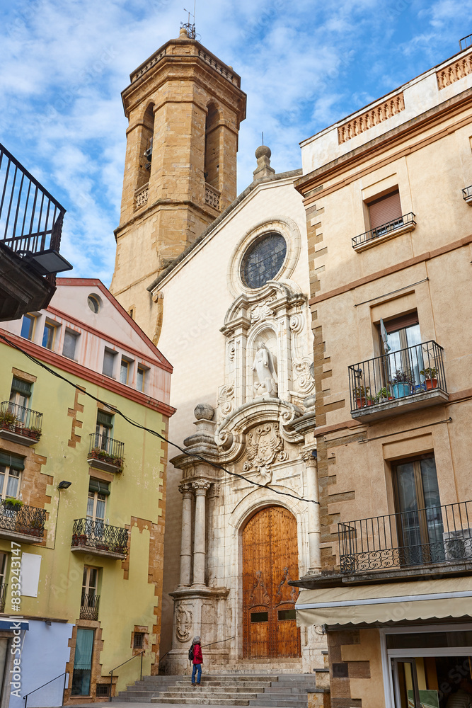 Picturesque city center of La Bisbal. Baix Emporda, Catalonia. Spain