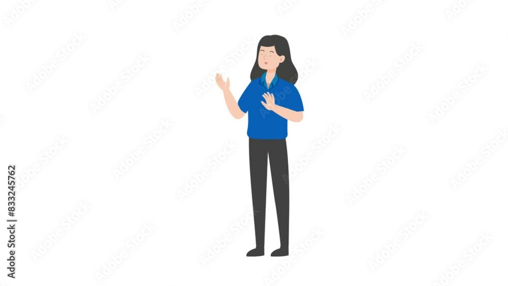 Business woman showing stop sign Business woman showing stop sign