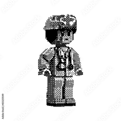 Doctor Doll Dithering Bitmap Vector