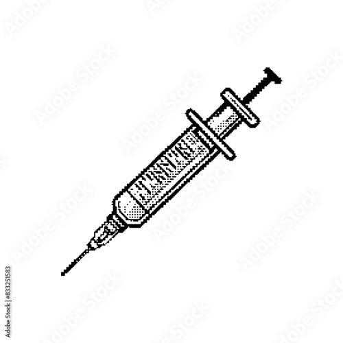 Syringe Dithering Bitmap Vector Element