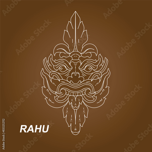 Rahu Cambodia Vector, Khmer vector pattern