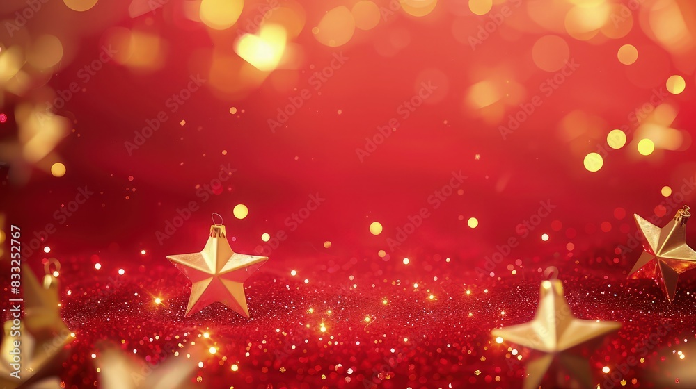 A festive background with golden stars twinkling on a bright red canvas, perfect for celebrating special occasions with a touch of glamour. A festive background with golden stars twinkling on a bright red canvas, perfect for celebrating special occasions with a touch of glamour.