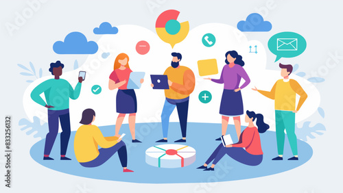 In the spirit of collaboration participants broke off into smaller groups to tackle realworld issues and present their proposed solutions to their. Vector illustration