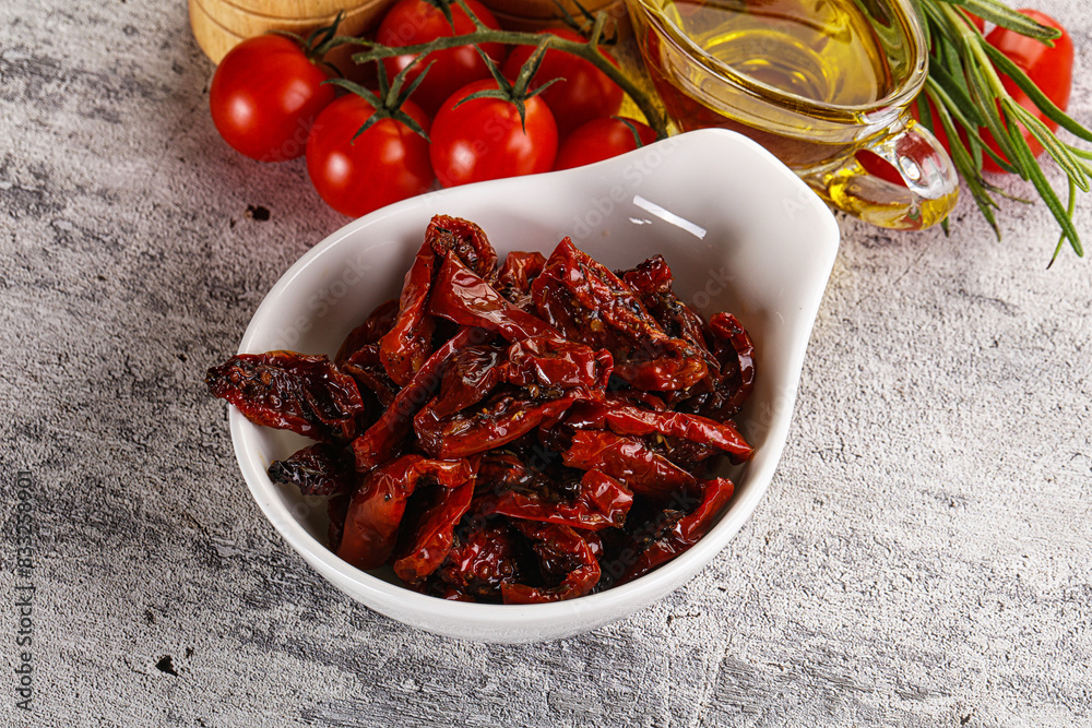 Homemade dry tomatoes with oil Homemade dry tomatoes with oil