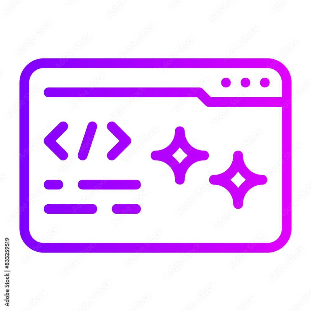 clean code gradient icon