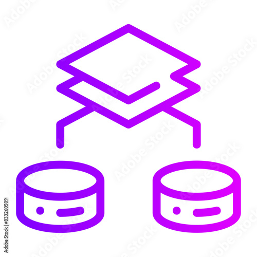 virtualization gradient icon