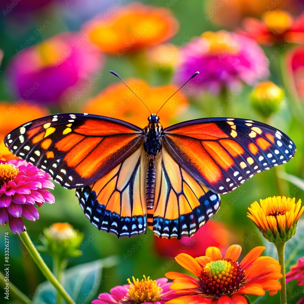 colorful butterfly on flower colorful butterfly on flower
