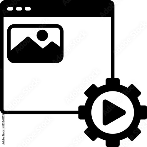 Content Management Vector icon in the glyph style 