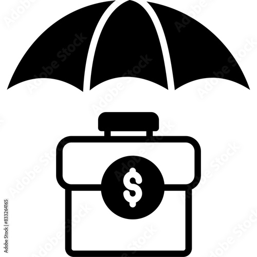 Business Insurance Vector icon in the glyph style 