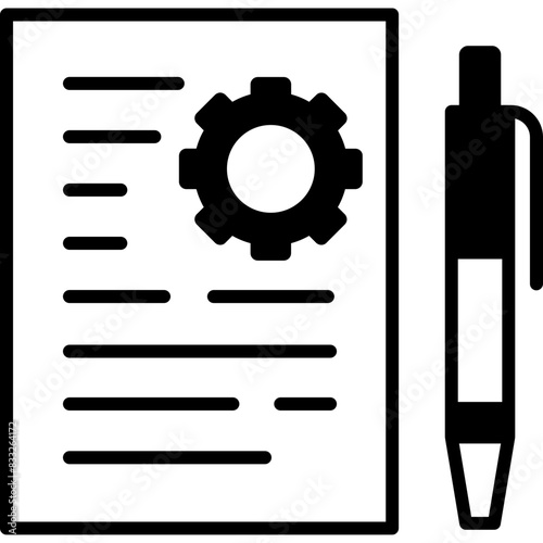 Content Management Vector icon in the glyph style 