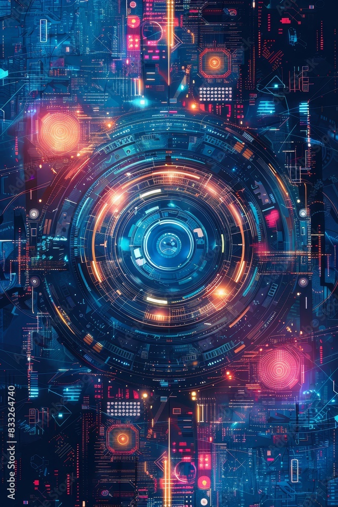 Hi-tech digital technology and engineering theme Hi-tech digital technology and engineering theme