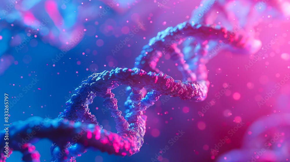 human dna spiral model on pink blue pastel futuristic background. dna double helix structure, human dna 3d model. medical science, genetic biotechnology, chemistry biology, gene cell concept. Close up human dna spiral model on pink blue pastel futuristic background. dna double helix structure, human dna 3d model. medical science, genetic biotechnology, chemistry biology, gene cell concept. Close up