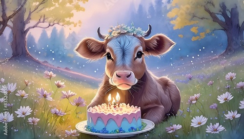A baby cow birthday party 