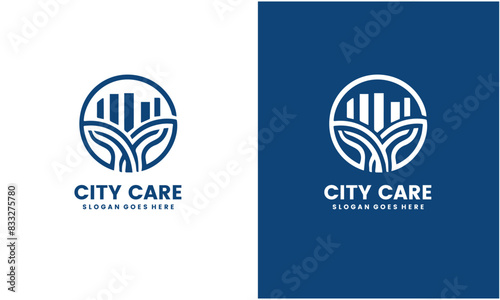 City Building Care logo design with modern concept. city building Care construction abstract for logo design inspiration. photo