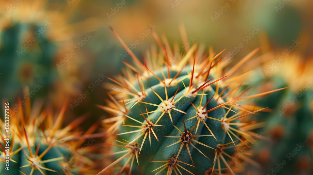 Closeup of spines on cactus, background cactus with spines Closeup of spines on cactus, background cactus with spines