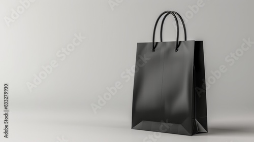 Black shopping bags on light white background,Hot sale,Shopping Online Concept,copy space.