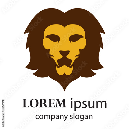 Elegant and dignified lion head logo design