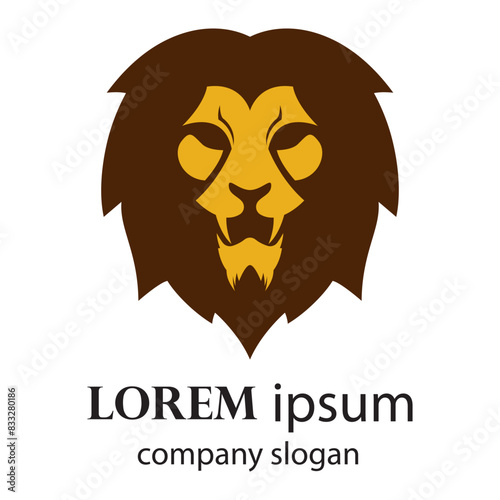 Elegant and dignified lion head logo design