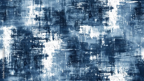 Hand-drawn seamless pattern featuring distressed denim washes with faded effects, perfect for a trendy and worn-in look