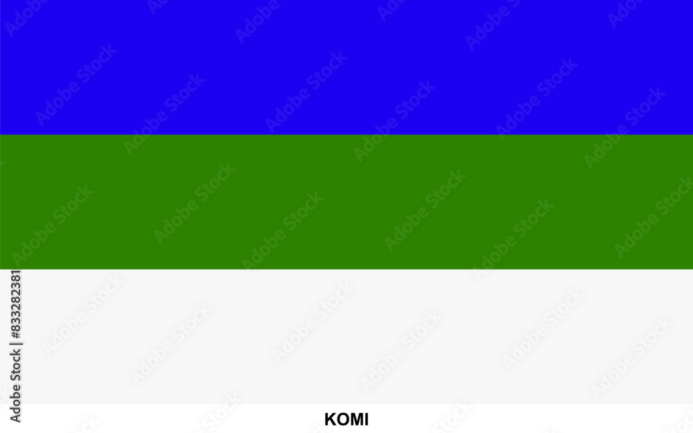 Flag of KOMI, KOMI national flag Flag of KOMI, KOMI national flag