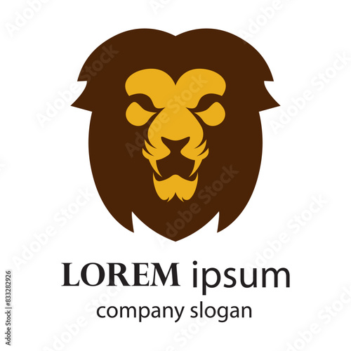 Elegant and dignified lion head logo design