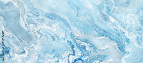 A serene ice blue marble texture with delicate swirls of white and pale blue, capturing the coolness of a glacier © Naveed Arts